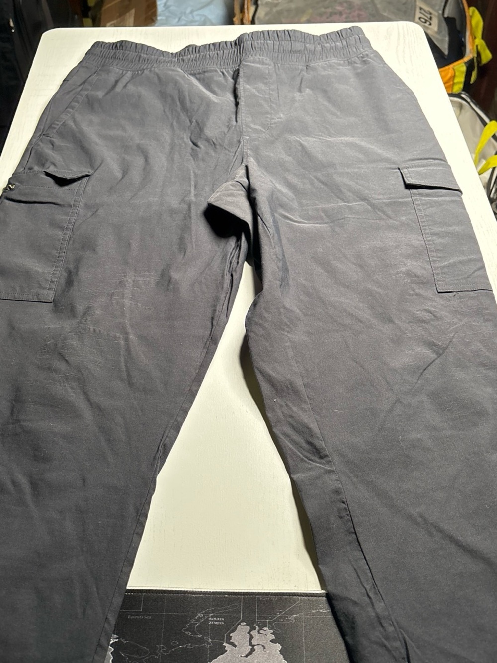 Mondetta Gray Cargo Pants with Elastic Waist